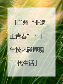 兰州“非遗正青春”：千年技艺碰撞现代生活