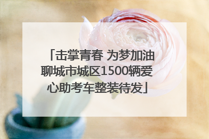 击掌青春 为梦加油 聊城市城区1500辆爱心助考车整装待发