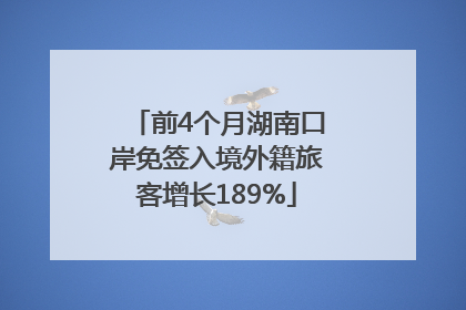 前4个月湖南口岸免签入境外籍旅客增长189%