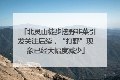 北灵山徒步挖野韭菜引发关注后续，“打野”现象已经大幅度减少