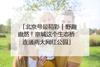 北京号最精彩｜野趣盎然！京城这个生态桥连通两大网红公园