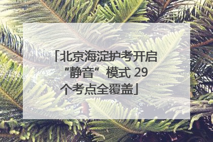 北京海淀护考开启“静音”模式 29个考点全覆盖