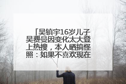吴镇宇16岁儿子吴费曼因变化太大登上热搜，本人晒搞怪照：如果不喜欢现在的我可以离开
