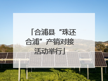 合浦县“珠还合浦”产销对接活动举行