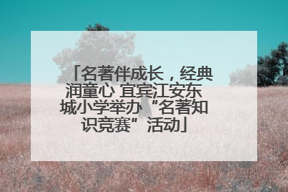 名著伴成长，经典润童心 宜宾江安东城小学举办“名著知识竞赛”活动