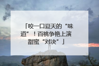 咬一口夏天的“味道”！百桃争艳上演甜蜜“对决”