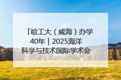 哈工大（威海）办学40年｜2025海洋科学与技术国际学术会议在威海召开