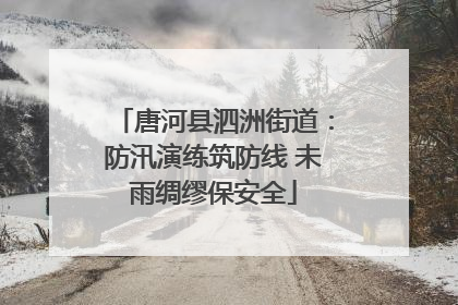 唐河县泗洲街道：防汛演练筑防线 未雨绸缪保安全