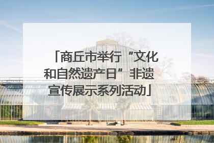 商丘市举行“文化和自然遗产日”非遗宣传展示系列活动