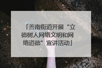 善南街道开展“立德树人网络文明和网络道德”宣讲活动