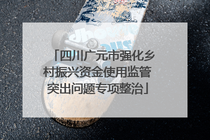 四川广元市强化乡村振兴资金使用监管突出问题专项整治