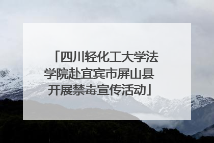 四川轻化工大学法学院赴宜宾市屏山县开展禁毒宣传活动