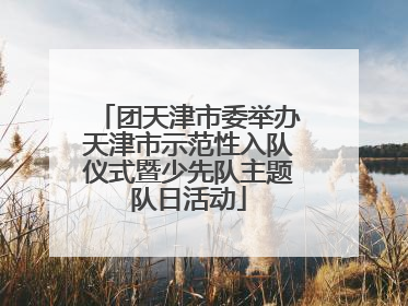 团天津市委举办天津市示范性入队仪式暨少先队主题队日活动