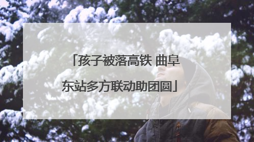 孩子被落高铁 曲阜东站多方联动助团圆