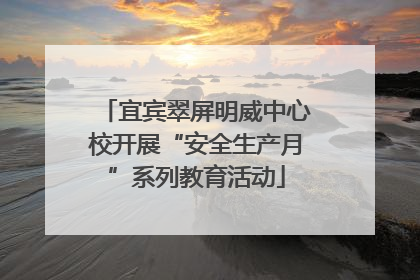 宜宾翠屏明威中心校开展“安全生产月”系列教育活动