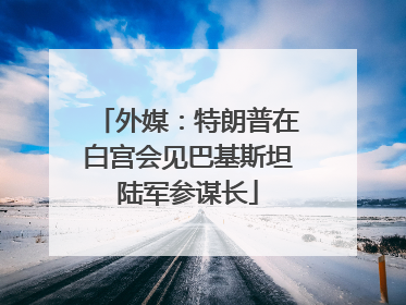 外媒：特朗普在白宫会见巴基斯坦陆军参谋长