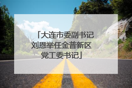 大连市委副书记刘恩举任金普新区党工委书记