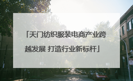 天门纺织服装电商产业跨越发展 打造行业新标杆