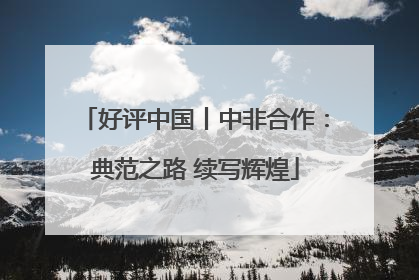 好评中国丨中非合作：典范之路 续写辉煌