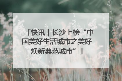 快讯｜长沙上榜“中国美好生活城市之美好焕新典范城市”