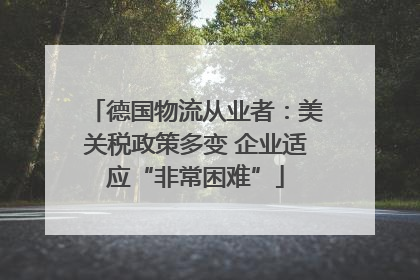 德国物流从业者：美关税政策多变 企业适应“非常困难”