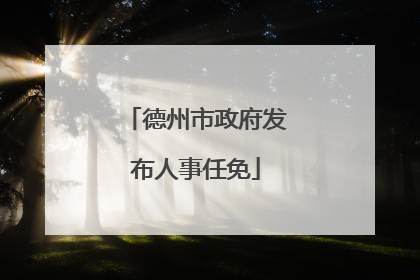 德州市政府发布人事任免