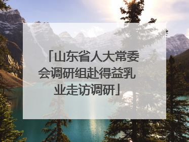 山东省人大常委会调研组赴得益乳业走访调研
