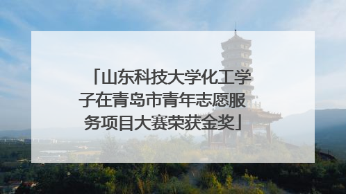 山东科技大学化工学子在青岛市青年志愿服务项目大赛荣获金奖