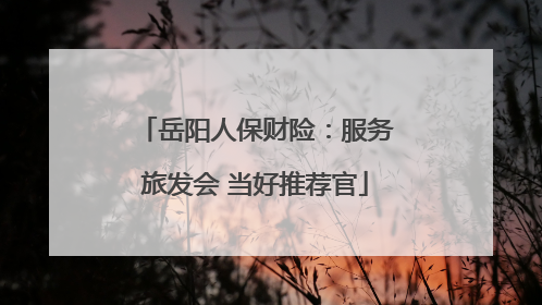 岳阳人保财险：服务旅发会 当好推荐官