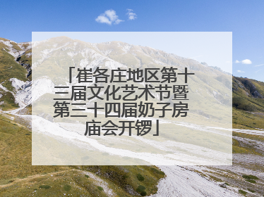 崔各庄地区第十三届文化艺术节暨第三十四届奶子房庙会开锣