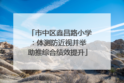市中区鑫昌路小学：体测防近视并举 助推综合绩效提升