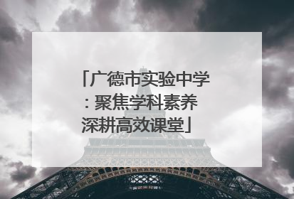 广德市实验中学：聚焦学科素养 深耕高效课堂