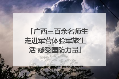 广西三百余名师生走进军营体验军旅生活 感受国防力量