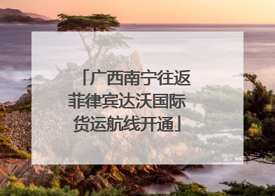 广西南宁往返菲律宾达沃国际货运航线开通