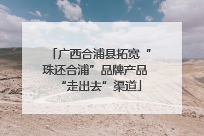 广西合浦县拓宽“珠还合浦”品牌产品“走出去”渠道