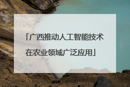 广西推动人工智能技术在农业领域广泛应用