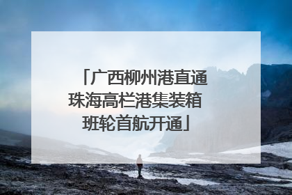 广西柳州港直通珠海高栏港集装箱班轮首航开通