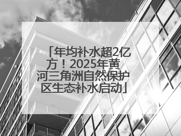 年均补水超2亿方！2025年黄河三角洲自然保护区生态补水启动