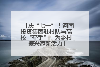 庆“七一”！河南投资集团驻村队与高校“牵手”，为乡村振兴添新活力
