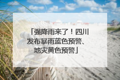 强降雨来了！四川发布暴雨蓝色预警、地灾黄色预警