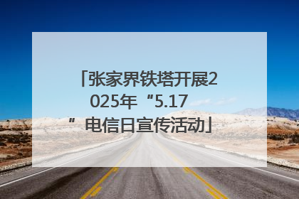 张家界铁塔开展2025年“5.17”电信日宣传活动