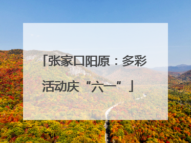 张家口阳原：多彩活动庆“六一”