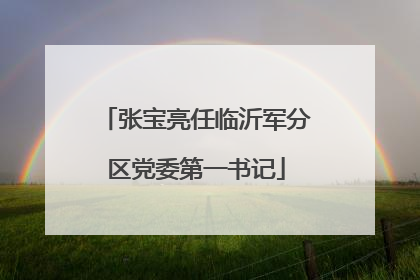 张宝亮任临沂军分区党委第一书记