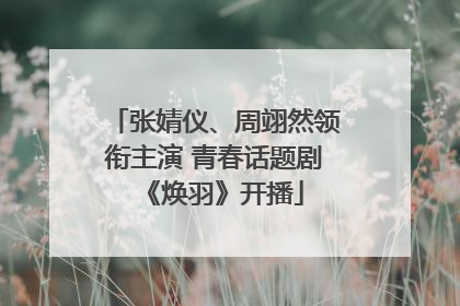 张婧仪、周翊然领衔主演 青春话题剧《焕羽》开播