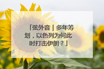 弦外音｜多年筹划，以色列为何此时打击伊朗？