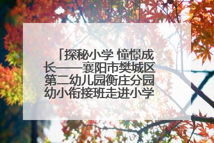 探秘小学 憧憬成长——襄阳市樊城区第二幼儿园衡庄分园幼小衔接班走进小学开展参观体验活动