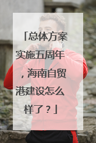 总体方案实施五周年，海南自贸港建设怎么样了？