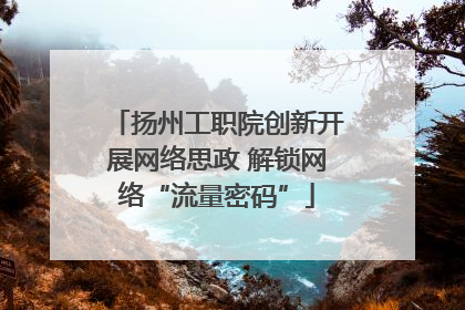扬州工职院创新开展网络思政 解锁网络“流量密码”