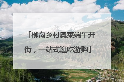 柳沟乡村奥莱端午开街，一站式逛吃游购