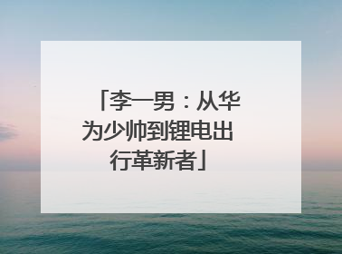 李一男：从华为少帅到锂电出行革新者